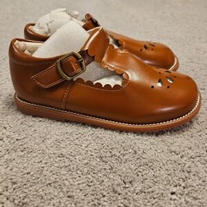 Felix & Flora Girls Mary Jane Shoes Brown Leather Size 11 NWT